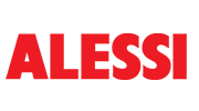 Red "Alessi" logo on black background.